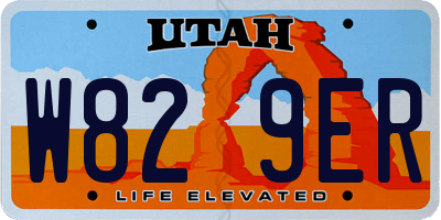 UT license plate W829ER