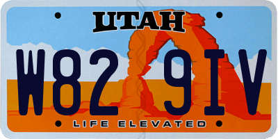 UT license plate W829IV