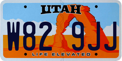 UT license plate W829JJ