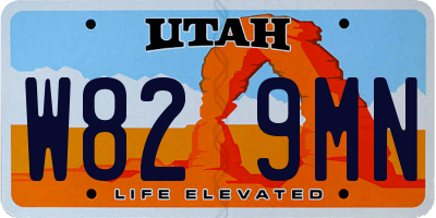 UT license plate W829MN