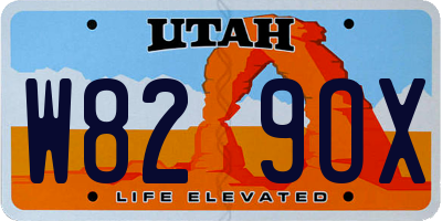 UT license plate W829OX