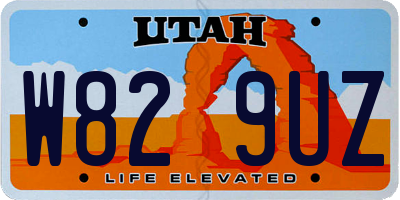 UT license plate W829UZ