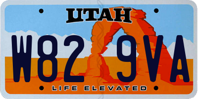 UT license plate W829VA