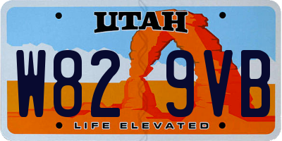 UT license plate W829VB