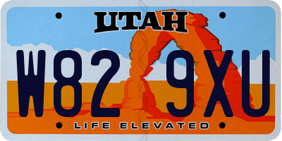 UT license plate W829XU