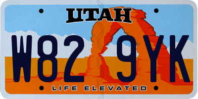 UT license plate W829YK