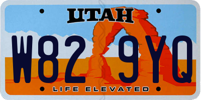 UT license plate W829YQ