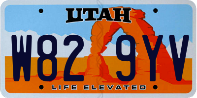 UT license plate W829YV