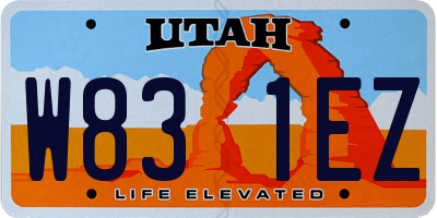 UT license plate W831EZ