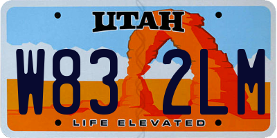 UT license plate W832LM