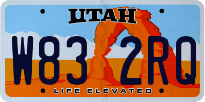 UT license plate W832RQ