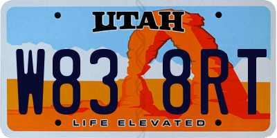 UT license plate W838RT