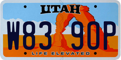 UT license plate W839OP