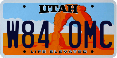 UT license plate W840MC