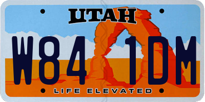 UT license plate W841DM