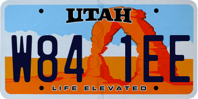 UT license plate W841EE