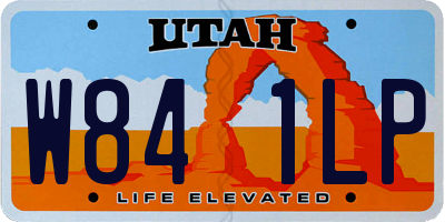 UT license plate W841LP