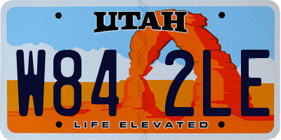 UT license plate W842LE