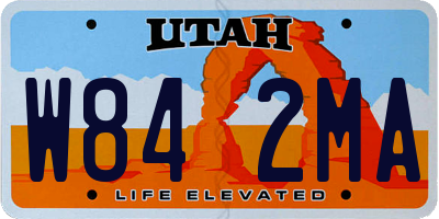 UT license plate W842MA
