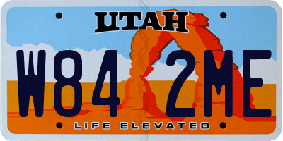 UT license plate W842ME