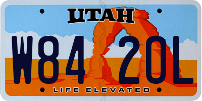 UT license plate W842OL