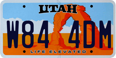 UT license plate W844DM