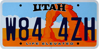 UT license plate W844ZH