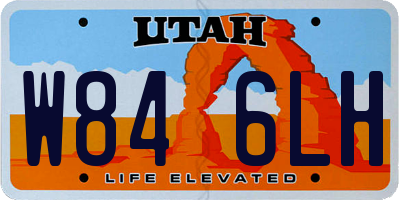 UT license plate W846LH