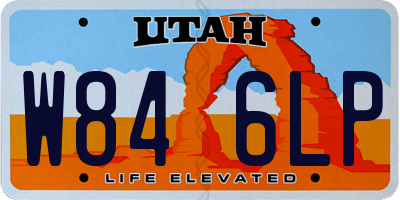 UT license plate W846LP