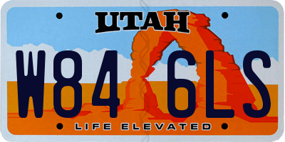 UT license plate W846LS