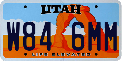 UT license plate W846MM