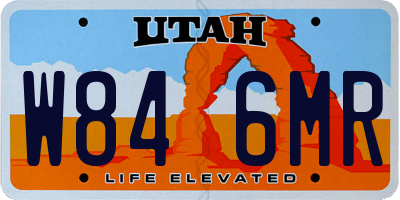 UT license plate W846MR