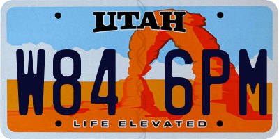 UT license plate W846PM