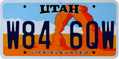 UT license plate W846QW
