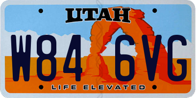 UT license plate W846VG