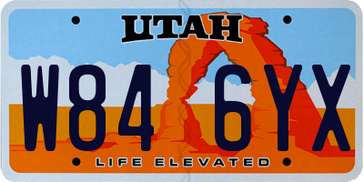 UT license plate W846YX