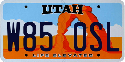 UT license plate W850SL