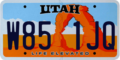 UT license plate W851JQ