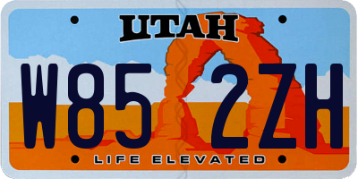 UT license plate W852ZH