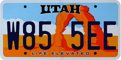 UT license plate W855EE