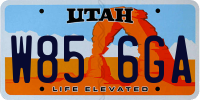 UT license plate W856GA