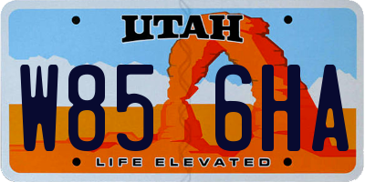 UT license plate W856HA