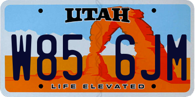 UT license plate W856JM