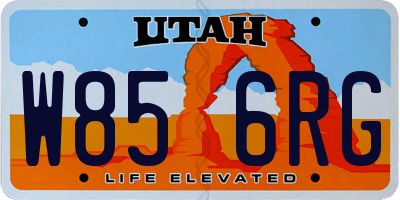 UT license plate W856RG