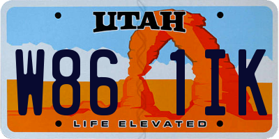 UT license plate W861IK