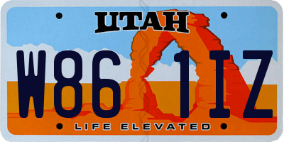UT license plate W861IZ
