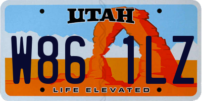 UT license plate W861LZ