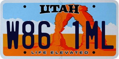 UT license plate W861ML