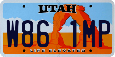 UT license plate W861MP