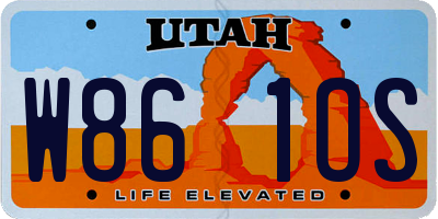 UT license plate W861OS